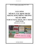 Giáo trình Môđun: Xác định thuốc kháng sinh bình thường