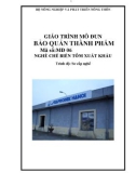 Giáo trình Bảo quản thành phẩm - MĐ06: Chế biến tôm xuất khẩu