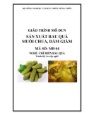 Giáo trình Sản xuất rau quả muối chua, dầm giấm - MĐ04: Chế biến rau quả