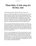 Tham khảo về ánh sáng cho bể thủy sinh