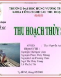 Báo cáo Thu hoạch thủy sản