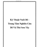 Kỹ Thuật Nuôi Dê Trung Tâm Nghiên Cứu Dê Và Thỏ Sơn Tây