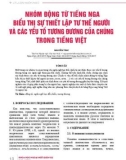 Nhóm động từ tiếng Nga biểu thị sự thiết lập tư thế người và các yếu tố tương đương của chúng trong tiếng Việt