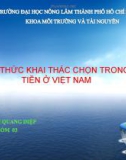 Bài thuyết trình: Phương thức khai thác chọn trong thực tiễn ở Việt Nam - ĐH Nông Lâm