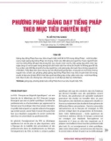 Phương pháp giảng dạy tiếng Pháp theo mục tiêu chuyên biệt