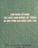 Cẩm nang sử dụng chất dinh dưỡng và phân bón part 1