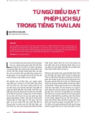 Từ ngữ biểu đạt phép lịch sự trong tiếng Thái Lan