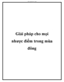 Giải pháp cho mọi nhược điểm trong mùa đông