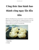 Công thức làm bánh bao thành công ngay lần đầu tiên