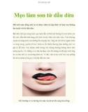 Mẹo làm son từ dầu dừa