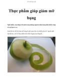 Thực phẩm giúp giảm mỡ bụng