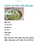 Canh cá trắm nấu thịt gà