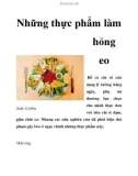 Những thực phẩm làm hỏng eo