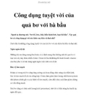 Công dụng tuyệt vời của quả bơ với bà bầu