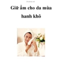 Giữ ẩm cho da mùa hanh khô