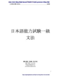 Giáo trình tiếng Nhật Kanzen master 1 kyuu grammar Tiếng Việt: Phần 1