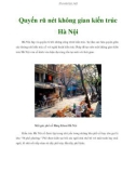 Quyến rũ nét không gian kiến trúc Hà Nội