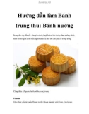 Hướng dẫn làm Bánh trung thu: Bánh nướng