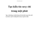 Tạo kiểu tóc sexy chỉ trong một phút