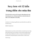 Sexy hơn với 12 kiểu trang điểm cho mùa thu