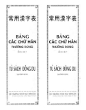 Bảng các chữ Hán thường dùng