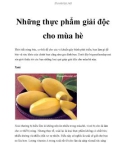 Những thực phẩm giải độc cho mùa hè