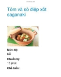 Tôm và sò điệp xốt saganaki