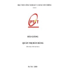 Bài giảng Quản trị bán hàng (2020): Phần 1