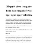 Bí quyết chọn trang sức hoàn hảo cùng chiếc váy ngọt ngào ngày Valentine