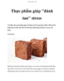 Thực phẩm giúp đánh tan stress