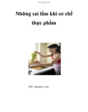 Những sai lầm khi sơ chế thực phẩm