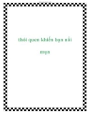 Thói quen khiến bạn nổi mụn