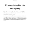 Phương pháp giảm cân nhờ mật ong