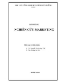 Bài giảng Nghiên cứu Marketing: Phần 2 - TS. Nguyễn Thị Hoàng Yến