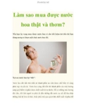 Làm sao mua được nước hoa thật và thơm