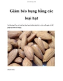 Giảm béo bụng bằng các loại hạt