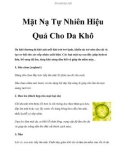 Mặt Nạ Tự Nhiên Hiệu Quả Cho Da Khô