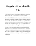 Sáng da, dài mi nhờ dầu ô liu