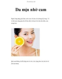 Da mịn nhờ cam