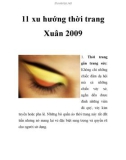 11 xu hướng thời trang Xuân 2009