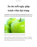 Ăn táo mỗi ngày giúp tránh viêm đại tràng