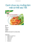 Canh chua rau muống làm mát cơ thể sau Tết