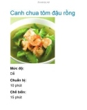 Canh chua tôm đậu rồng