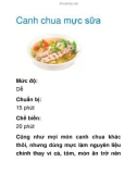 Canh chua mực sữa