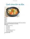 Canh chua tôm so đũa