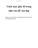 Cách may giày đi trong nhà vừa dễ vừa đẹp