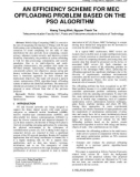 An efficiency scheme for MEC offloading problem based on the PSO algorithm