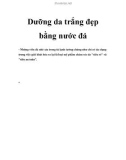 Dưỡng da trắng đẹp bằng nước đá