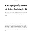 Kinh nghiệm tẩy da chết và dưỡng ẩm bằng bí đỏ