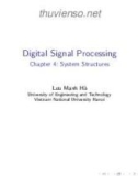 Lecture Digital signal processing - Chapter 4: System structures